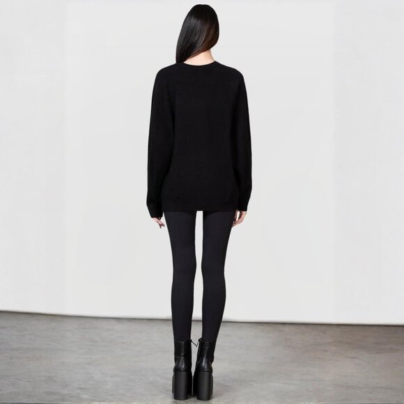 Killstar ✦ Spoiler Batwing Sweater ✦ Black Gothic Graphic “We All Die” NWT - Picture 2 of 5